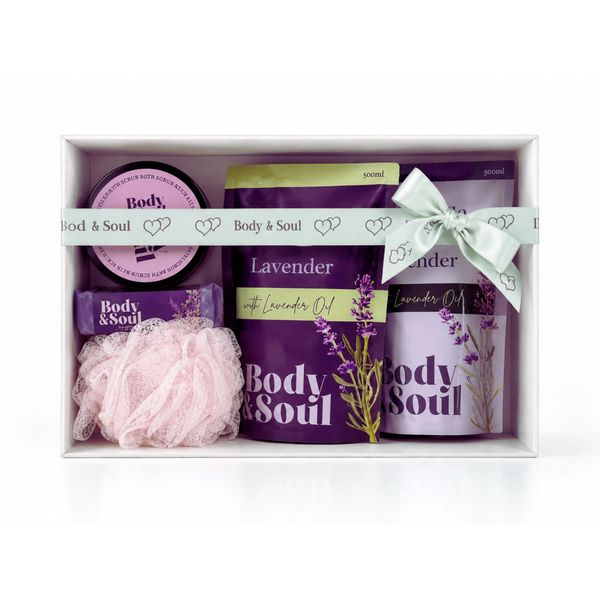 Body &amp; Soul Lavender Oil-Calming &amp; Sensitive &amp; Dry Skin Hydrating Gift Pack