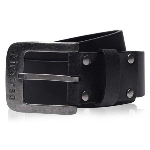 Firetrap Mens Logo Belt - Black (Parallel Import)