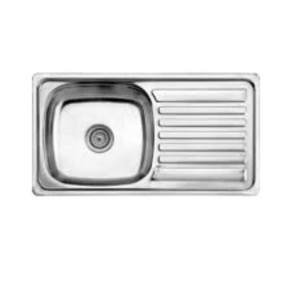 Single Stainless Steel Sink - 750mm x 400mm x 0.6mm - 70mm Sit-On