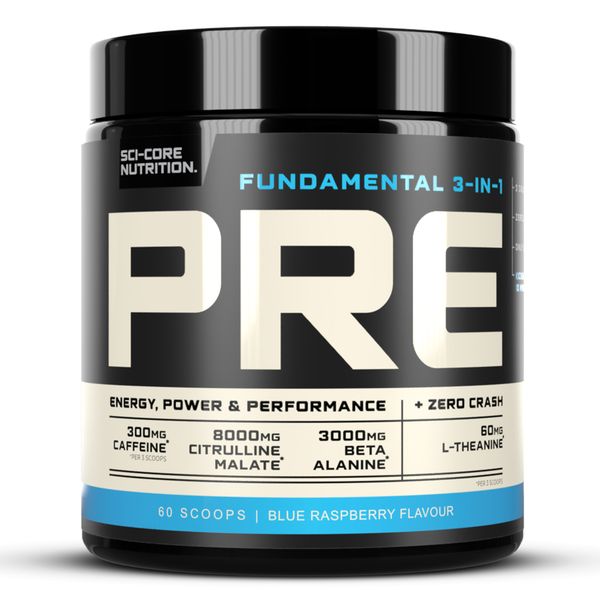 Fundamental 3-in-1 Pre Workout - 60 scoops - Blue Raspberry