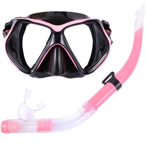 Snorkeling Mask Snorkel Diving Mask Anti-Fog Swimming Goggles Dry Snorkel