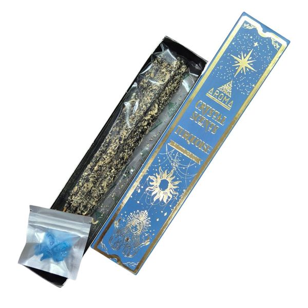 Aroma Crystal Scents - Turquoise Incense with Crystals (20g)