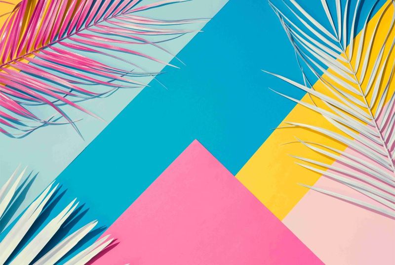 Laptop Skin Colourful Palms