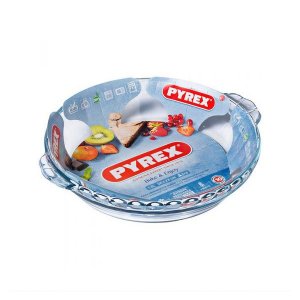 Pyrex - Bake &amp; Enjoy Glass Bakeware Pie Dish with Handles