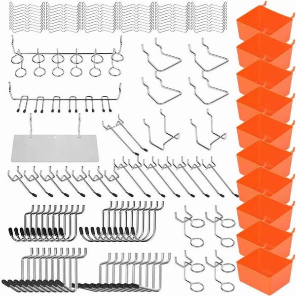 Pegboard Hooks - 228 Pegboard Accessories With Metal Hook Sets