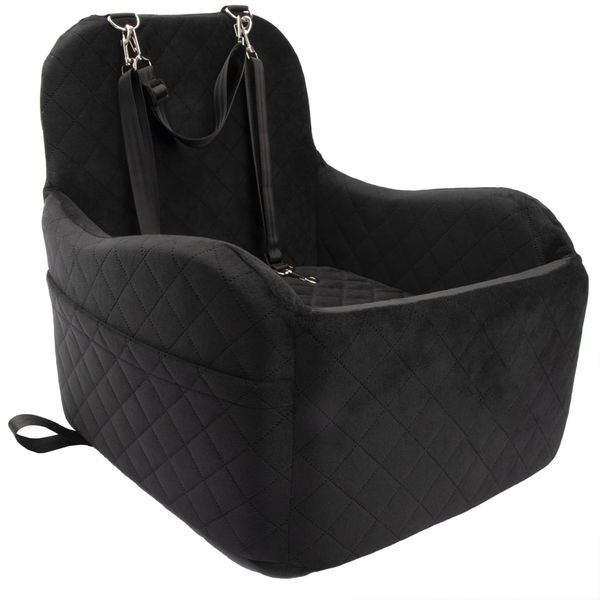 Dog Booster Car Seat for Small/Medium Dogs,Puppy Portable Seat for Car - Grey