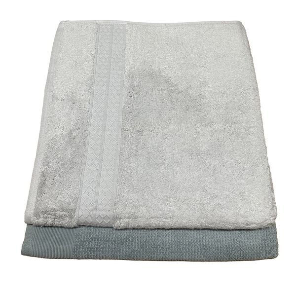 2 Pack Extra Large Bath Towel Luxury Cotton 80 x 150cm - BT14P136LGSFGR