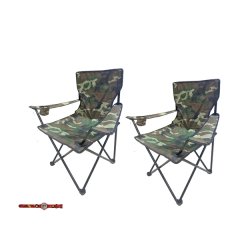 2 Pieces Camo Camping Foldable Chairs