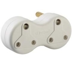 Zenith - Plug-Adaptor - 2 x 16 Amp - Safe-Shut - Wavy - 3 Pack