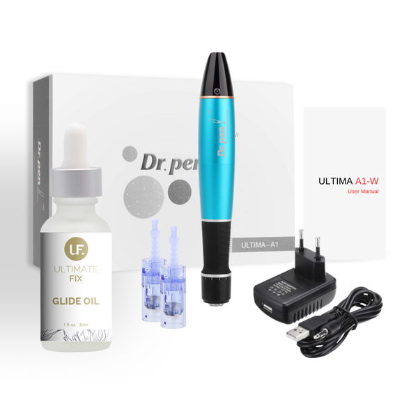 Dr Pen Ultima A1-W Wireless Microneedling Derma Pen + Serum &amp; Glide Oil Kit