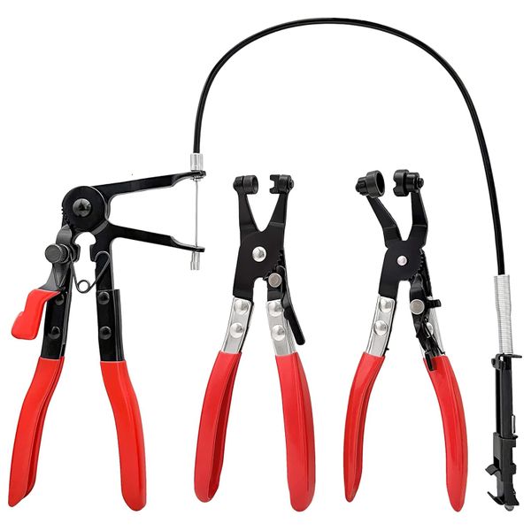 3 Pieces Hose Clamp Pliers Set for Fuel, Coolant &amp; Turbocharger Hose Repair