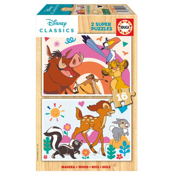 Educa Disney - Bambi &amp; Lion King Puzzles (2x16 Pieces)