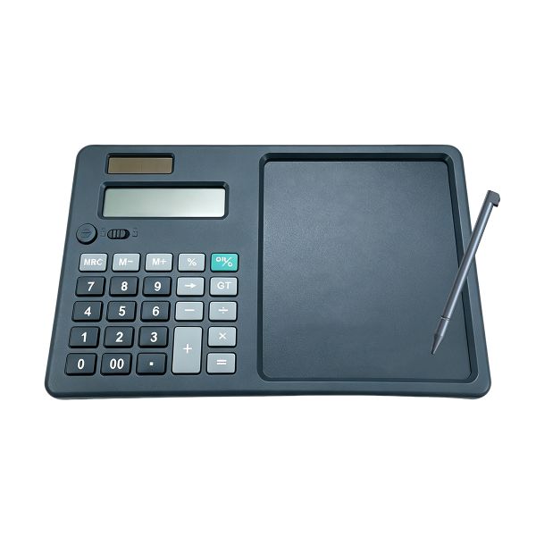 2-in-1 Basic Calculator with LCD Writing Pad 12-Digit Desktop Calculator