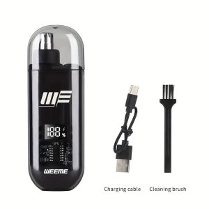 WEMEE Men's Precision USB Rechargeable Nose Hair Trimmer + C-type USB cable