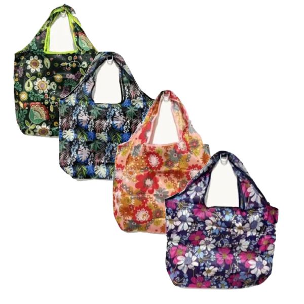 Home 4 Piece Random Color Reusable Large Grocery Bag With Handles -38cm