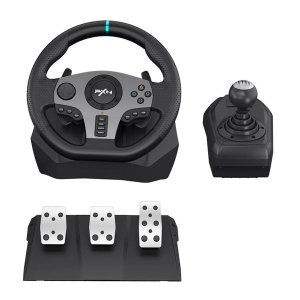 PXN V9 Gaming Steering Wheel 270-900 degree with 3 Pedals and Gear Shifter