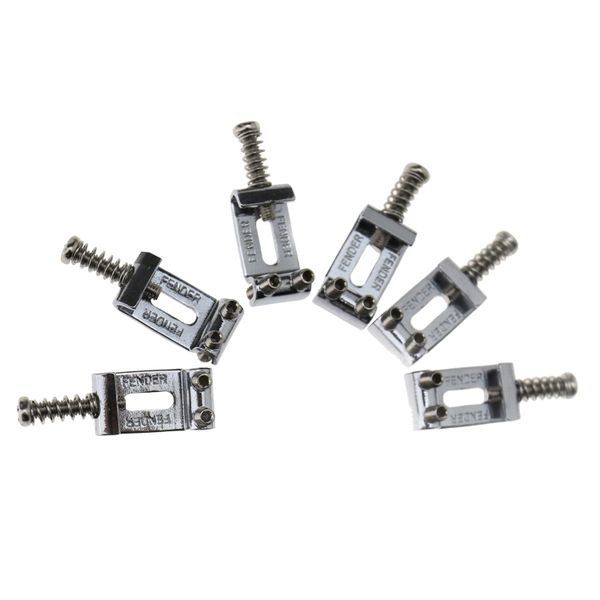 Set Of 6 Replacement Chrome Tremolo Bridge Saddles For Guitar
