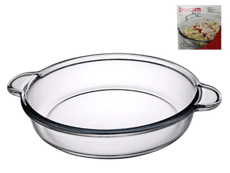Pa?abahçe Borcam 1.85-Litre Round Glass Casserole/Baking Dish with Handles