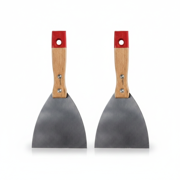 Disa Paint Scraper with Wooden Handle, 100mm Blade for DIY - 2 Pack