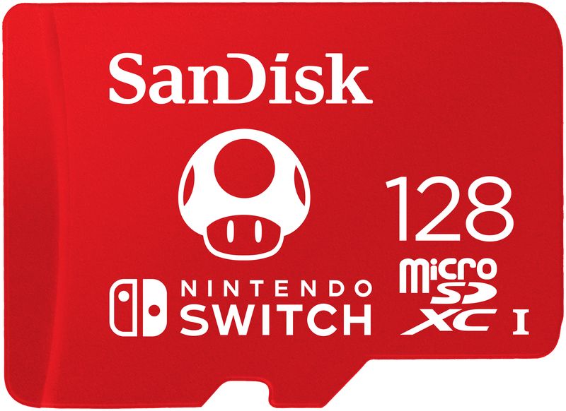 SanDisk microSDXC Card for Nintendo Switch 128GB Mario Mushroom