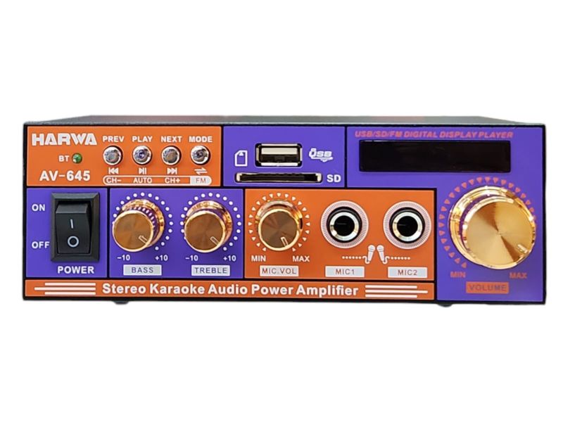 Audio Power Amplifier System Parameter Karaoke Hi-Fi /Aux/FM/SD/USB/AV-645