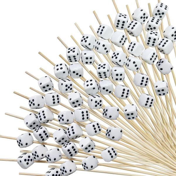Set of 50 Premium Casino Night Dice Cocktail Picks