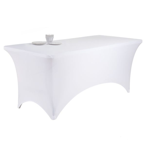Stretch Trestle Tablecloth - White