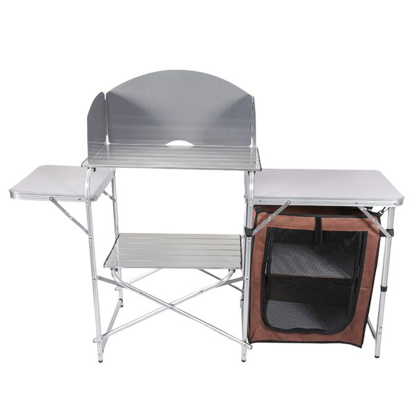 Camping Movable Kitchen Portable Stove With Separate Storage Cabinet