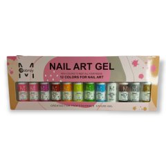 Nail Art Gel Liners - 12 Piece