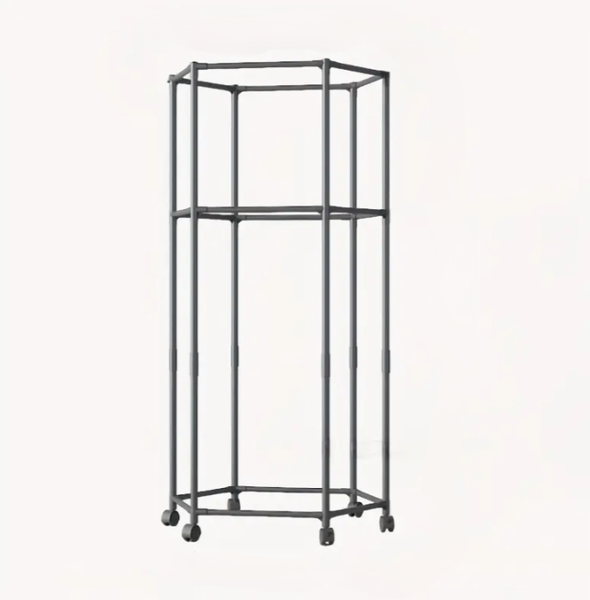 SamMag Hexagon Rolling Garment Rack with Wheels Duty Clothes Rail Metal