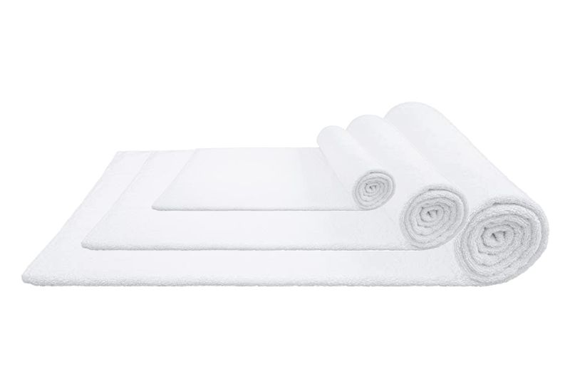 Wonder Towel Set Terry Collection CosyValour Microfibre GymBeachBath - White