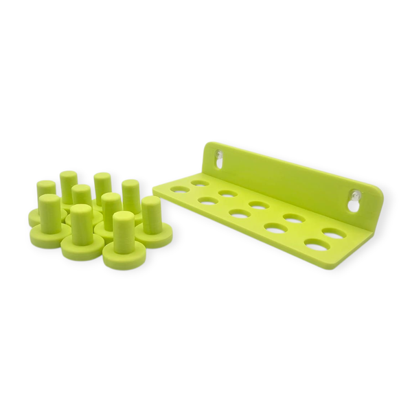 3D Printed Fish Tank Frag Rack - 10 Hole + 10 Frag Plugs
