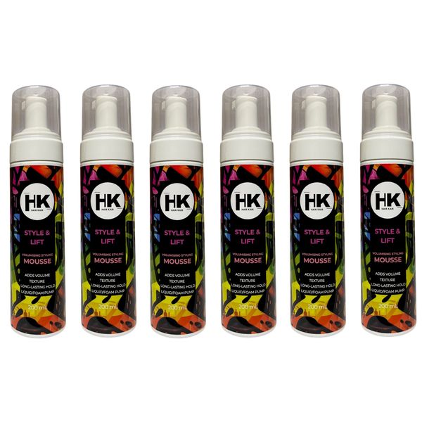HK Style &amp; Lift Volumising Mousse 6-Pack - Adds Body, Hold &amp; Bounce