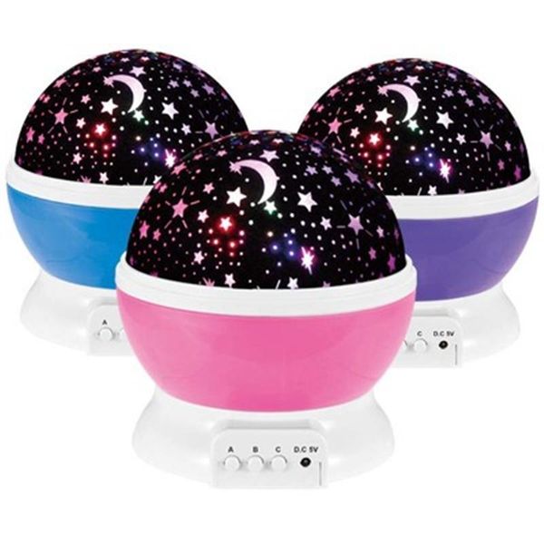 Rotating Night Light Pink Blue Purple
