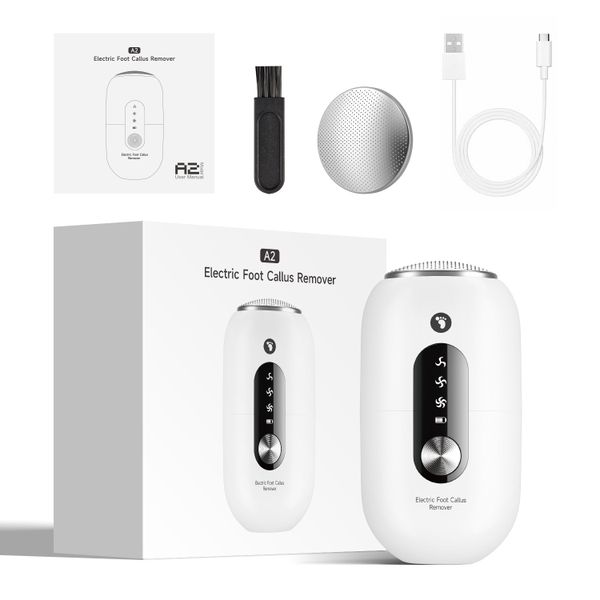 Portable Electric Foot File Callus Remover and Charging Cable