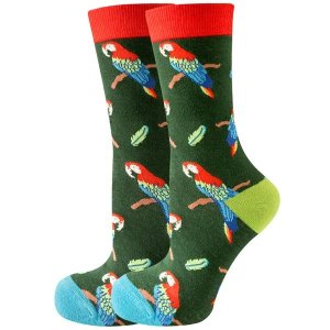 Michris Colorful Socks for Womens -Parrot