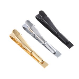 Tie Bar Clip Men Silver Gold Black 2.2 Inch - 3 Piece