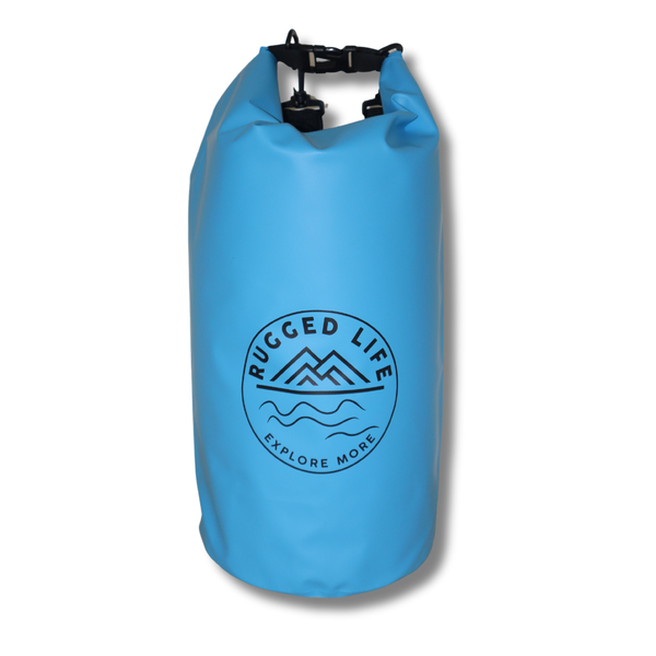 Rugged Life Heavy Duty 20L Dry Bag Waterproof Backpack Beach &amp; Sports Blue