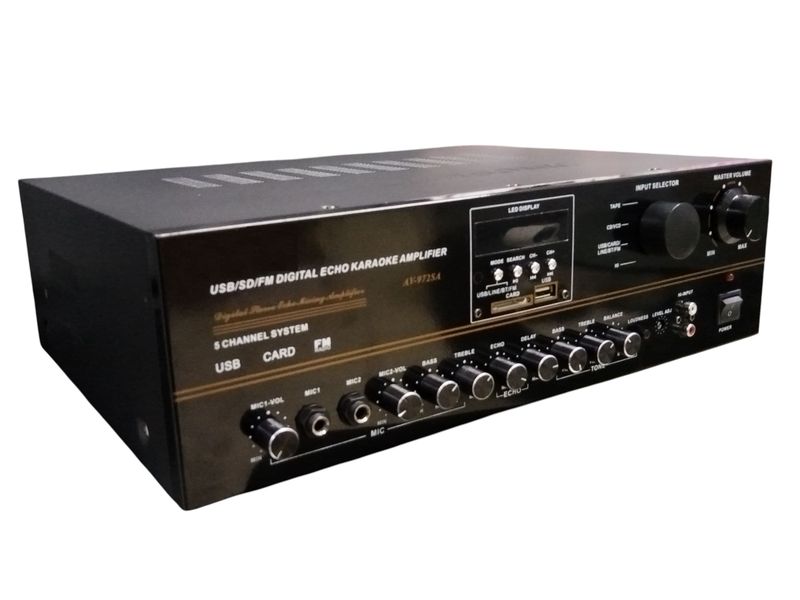 Digital Echo Karaoke Audio AMPLIFIER AV-972BT Black With FM /SD/USB