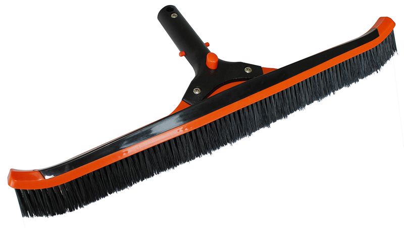 Pro Curved Pool Brush 500mm with V-Clip &amp; Nylon Bristles