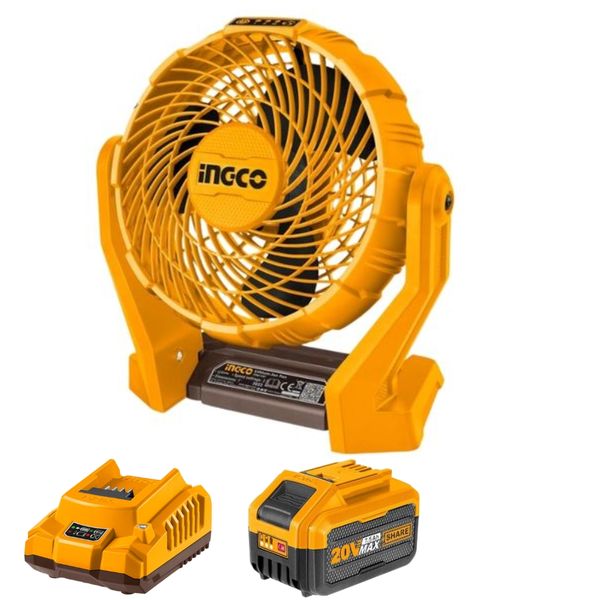 Ingco - Lithium Fan (20V) with 7.5Ah Battery and Charger