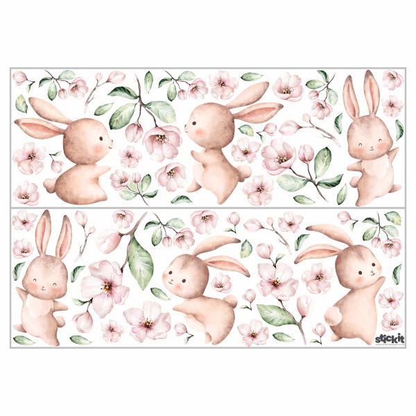 Spring Bunnies Wall Stickers