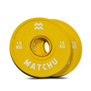 Fractional Weight Plates 1.5kg x 2 - Fractional Plates fits Olympic Barbell