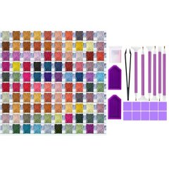 200 Colours (100 000pcs) Diamond Painting Rhinestone Kit