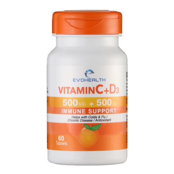 Vitamin C 500mg &amp; Vitamin D3 500iu - 60 Tablets