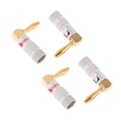 Nakamichi Speaker Connector Banana Plugs 90 Degree Angle (2Pairs)