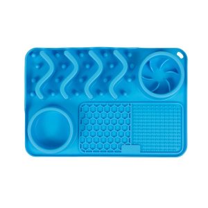 3 in 1 Durable Silicone Dog Licking Pad with Anti Slip Design - Blue