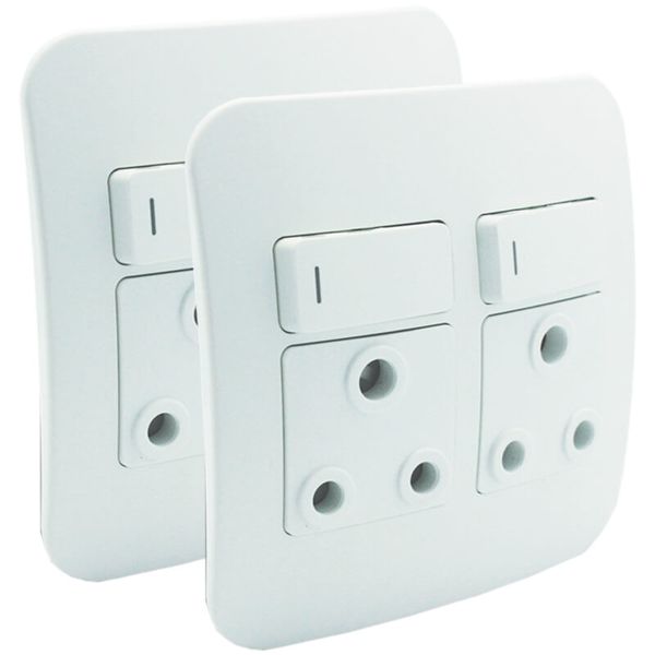 Veti Double Switched Plug Wall Socket - Pack of x2 (VG22W)