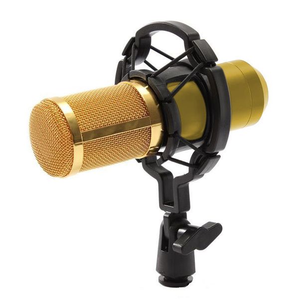Pro Stage/Music/Broadcast Condenser Microphone &amp; Studio Equipment Set GOLD