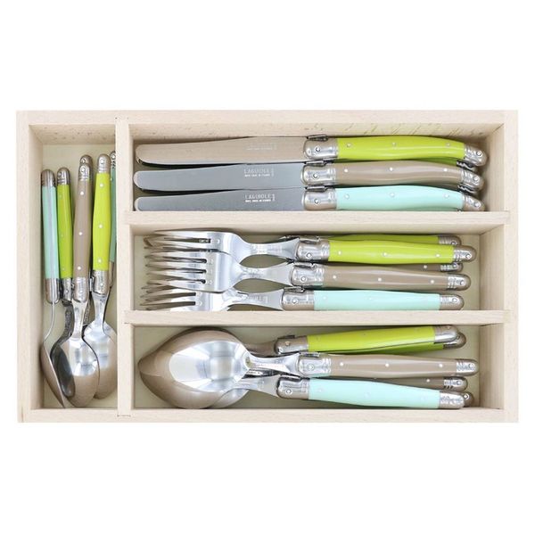 Andre Verdier Laguiole Cutlery Set - 24 Piece in Wooden Box